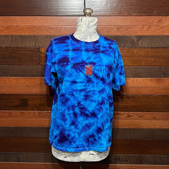 Anvil Tops - Anvil Tie dyed Cowl Neck Short Sleeve Tee Shirt